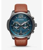Express Mens Pebbled Leather Multi-function Watch