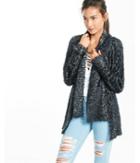 Express Womens Fuzzy Ribbed Trim Cover-up
