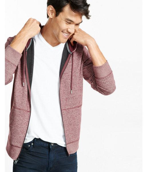 Express Waffle Detailed Zip-up Hoodie