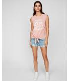 Express Womens I Wanna Live In A Festival Knotted Tank