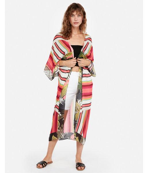 Express Womens Chevron Stripe Cover-up