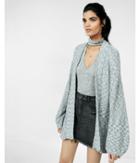 Express Marled Balloon Sleeve Cover-up
