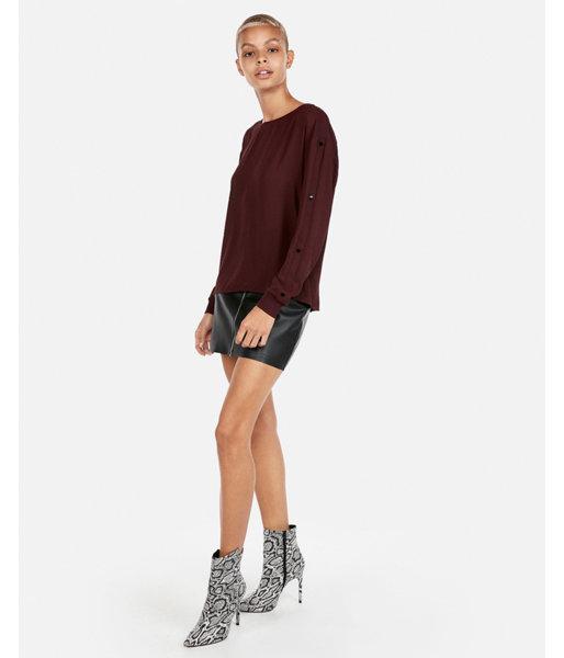 Express Womens Snap Sleeve Dolman Blouse