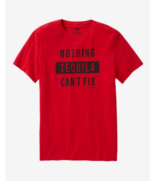 Express Mens Tequila Can't Fix Red Graphic T-shirt