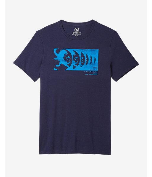 Express Endless Lion Crew Neck Graphic Tee