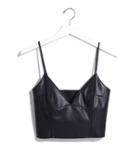 Express Karlie Kloss (minus The) Leather Cropped Bralette Tank