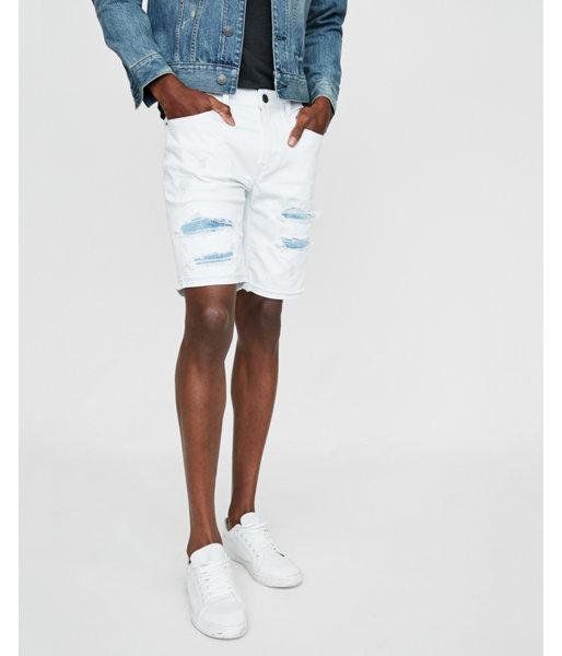 Express Mens Express Mens Slim 10 Inch Destroyed 356 Comfort Stretch+ Denim