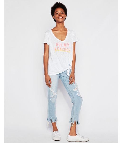 Express Womens All My Beaches Tie Front