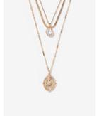 Express Womens Nested Mary Charm Necklace