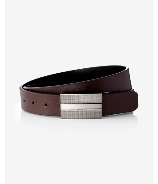 Express Mens 2-in-1 Reversible Bars Plaque Belt