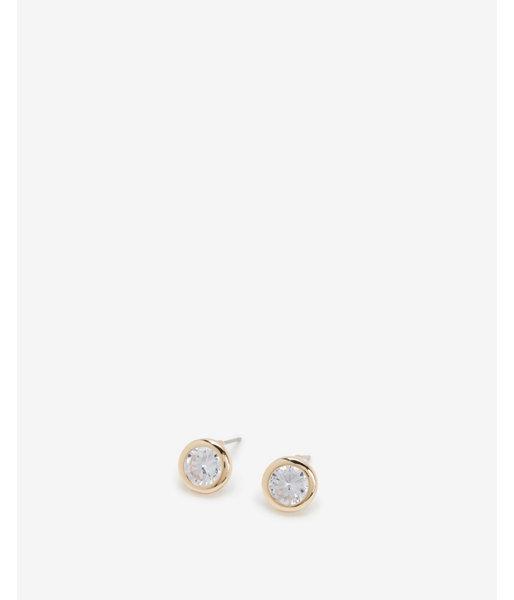 Express Womens Cubic Zirconia Bezel Post Back Earrings