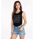 Express Womens Black Live By Your Own Rules Graphic Tank