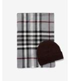 Express Mens Plaid Scarf And Hat Gift