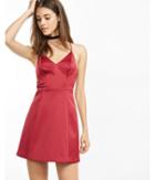 Express Womens V-neck Structured Fit And Flare Dress