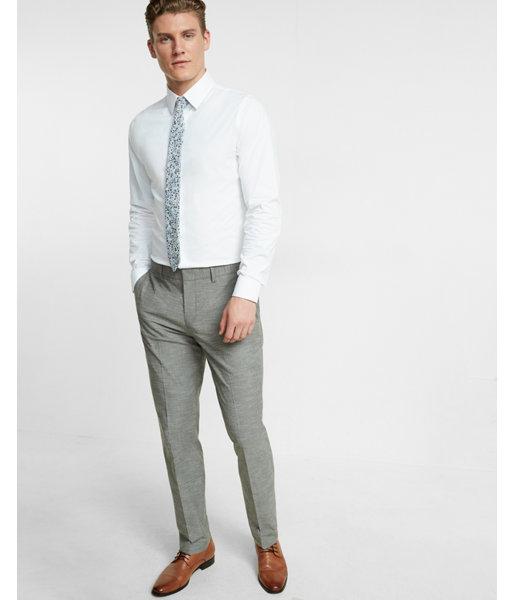 Express Slim Photographer Green Slub Dress Pant