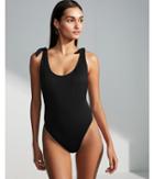 Express Womens Ribbed Ultra High Leg One-piece