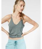 Express Ribbed Heathered Soft V-neck Cami