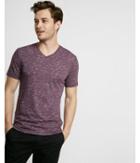 Express Mens Shadow Pattern V-neck Tee