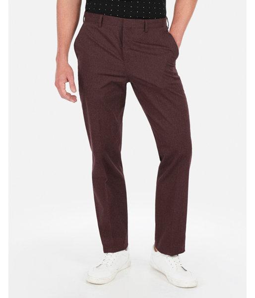 Express Mens Relaxed Stretch Cotton Blend Heathered Dress Pants