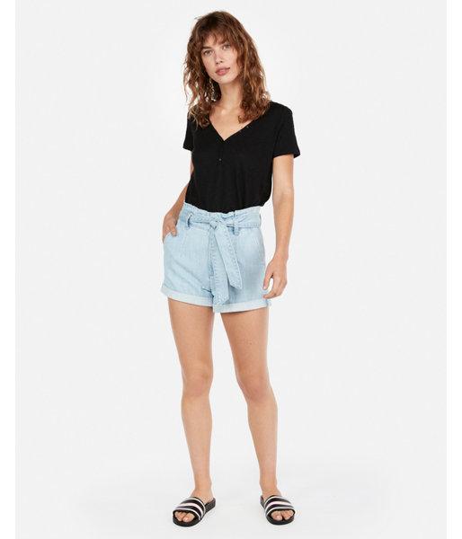 Express Womens Express One Eleven Slub Henley Easy Tee