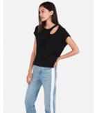 Express Womens Express One Eleven Slash Front Relaxed Tee