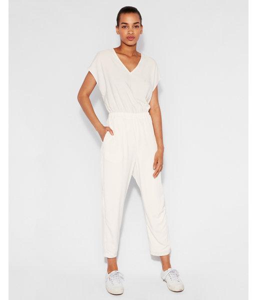 Express Womens V-neck Short Sleeve Jumpsuit