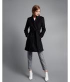Express Womens Petite Premium Wool Blend Belted Trench Coat