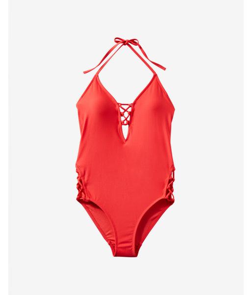 Express Lace-up Halter One-piece