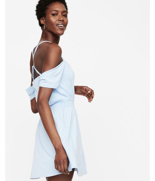 Express Womens Off The Shoulder Smocked Waist