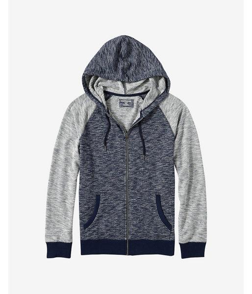 Express Men's Sweatshirts Space Dyed Raglan Zip Front Hoodie