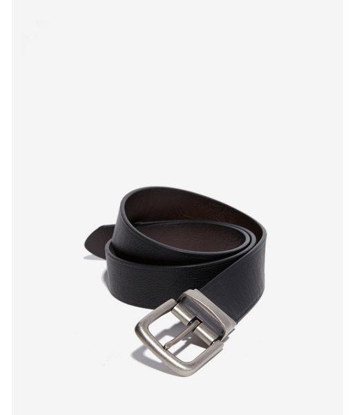 Express Mens Reversible Antique Silver Prong Buckle Belt
