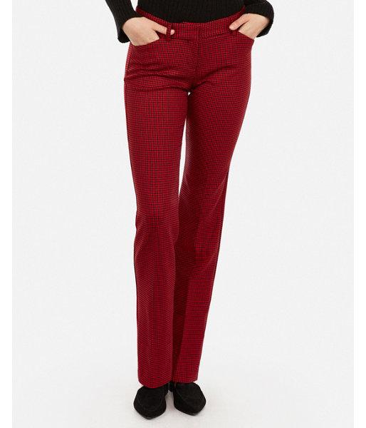 Express Womens Low Rise Printed Barely Boot Editor Pant
