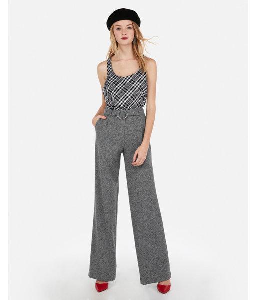 Express Womens Plaid Racerback Tank