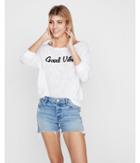 Express Womens Good Vibes Dolman Pullover