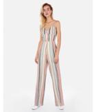 Express Womens Striped Cut-out Jumpsuit