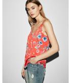 Express Womens Red Wildflower Downtown Cami