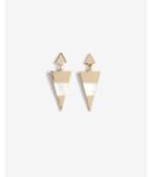 Express Womens Triangle Shell Post Back Earring