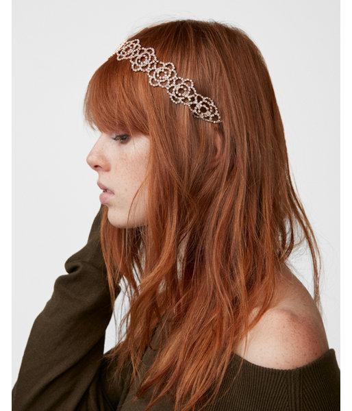 Express Womens Natasha Rhinestone Flower Headband
