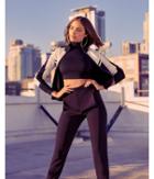 Express Womens Olivia Culpo High Waisted Track Pant