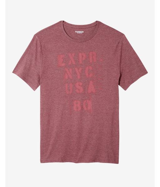 Express Mens Nyc Stencil Supersoft Graphic Tee