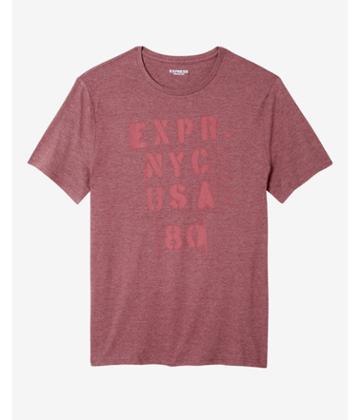 Express Mens Nyc Stencil Supersoft Graphic Tee
