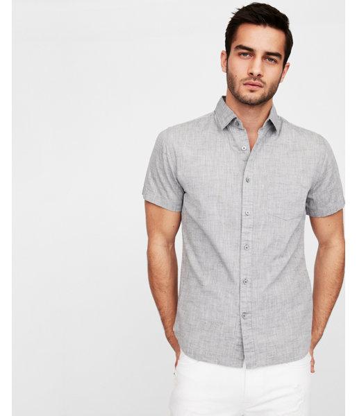 Express Mens Slim Solid End On End Short