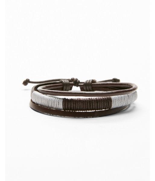 Express Mens Two Tone Wrap Bracelet