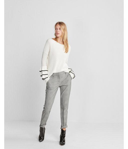 Express Womens Layered Ruffle Sleeve Pullover