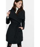 Express Women's Outerwear Down Filled Crossover Collar Cocoon Coat
