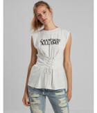 Express Champagne All Day Corset Tee