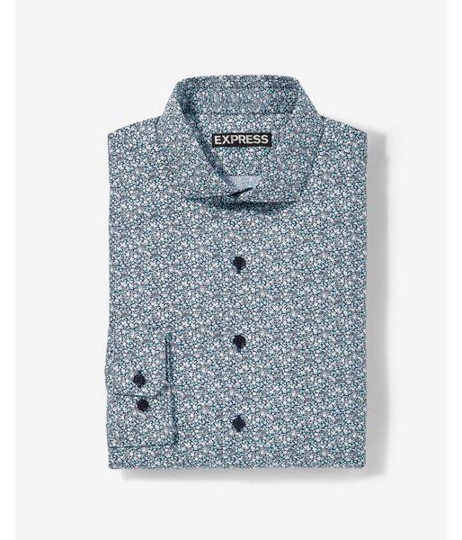 Express Mens Classic Fit Small Floral Dress