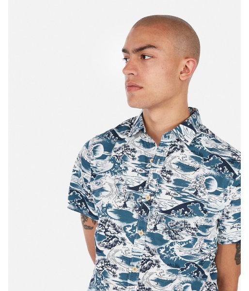 Express Mens Slim Wave Print Short