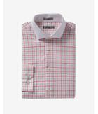 Express Mens Fitted Graph Check Contrast Collar Dress