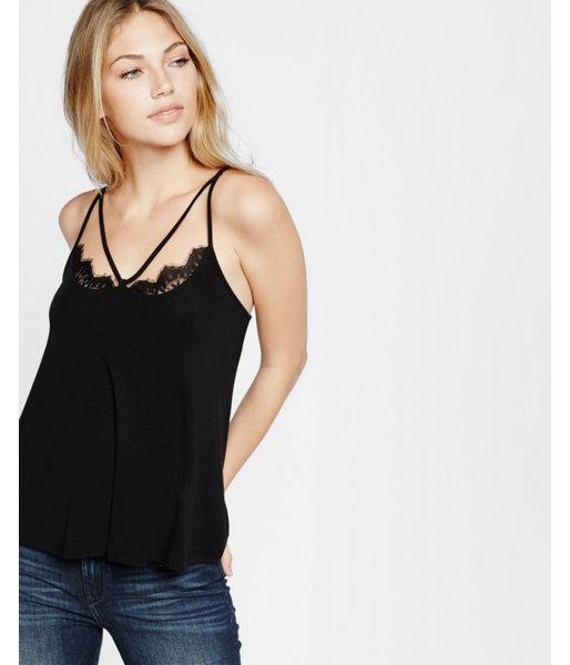 Express Petite Lace Trim Trapeze Cami